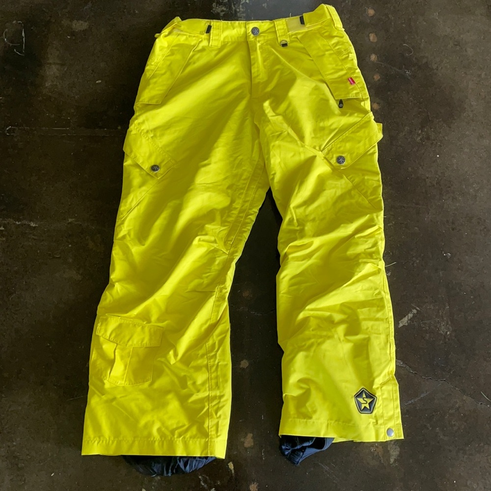Sessions Outerwear neon yellow snow pants (Small)